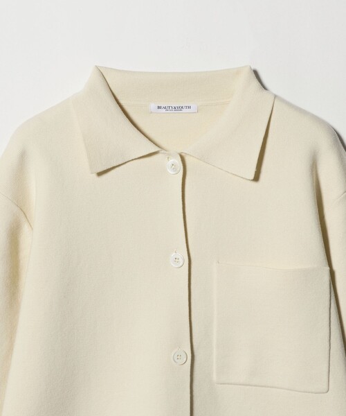 セール】コットンウールブレンド ミラノリブ シャツカーディガン