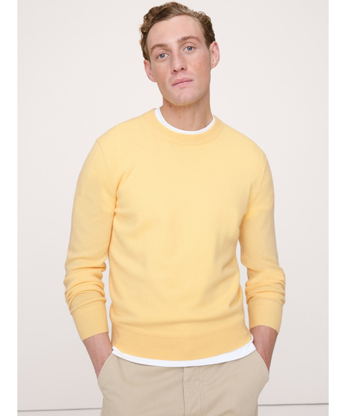 Banana Republic(バナナリパブリック)の「カシミヤ クルーネックセーター(ニット/セーター・メンズ・アイボリー/ブルー/グレー/バーガンディー/イエロー/ネイビー/グリーン/オレンジ/サックスブルー/ライトイエロー・L/XL/M/S)」の8枚目の写真