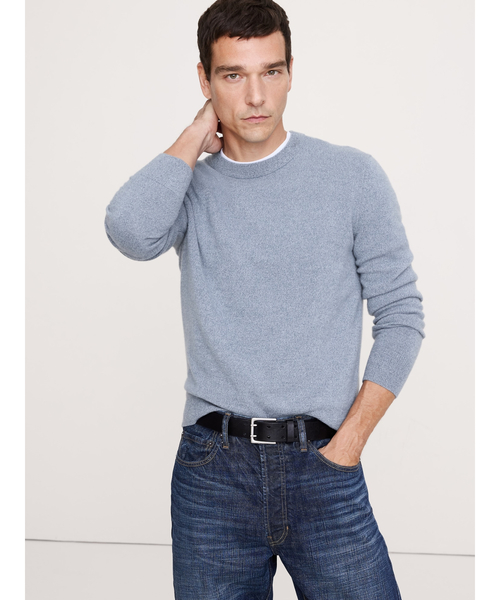 Banana Republic(バナナリパブリック)の「カシミヤ クルーネックセーター(ニット/セーター・メンズ・アイボリー/ブルー/グレー/バーガンディー/イエロー/ネイビー/グリーン/オレンジ/サックスブルー/ライトイエロー・L/XL/M/S)」の5枚目の写真