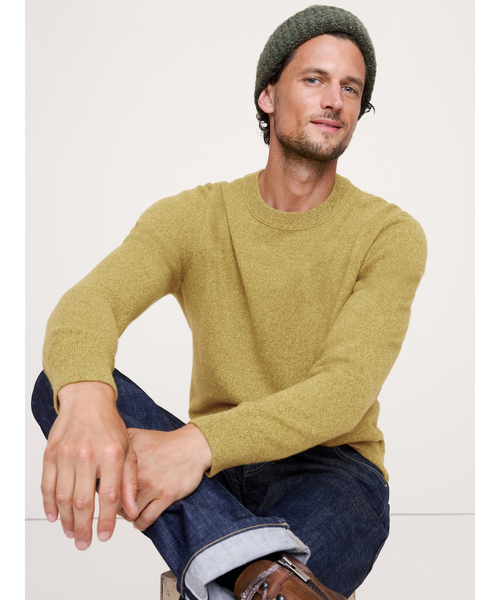 Banana Republic(バナナリパブリック)の「カシミヤ クルーネックセーター(ニット/セーター・メンズ・アイボリー/ブルー/グレー/バーガンディー/イエロー/ネイビー/グリーン/オレンジ/サックスブルー/ライトイエロー・L/XL/M/S)」の7枚目の写真