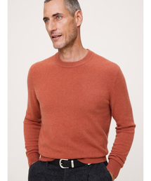 メンズのニット/セーター（オレンジ/橙色系・カシミヤ）ファッション