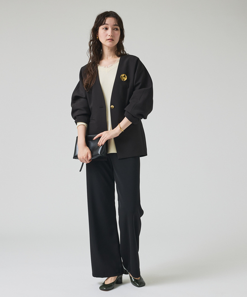 qualite（カリテ）の「【一部店舗限定】ストレッチツイルレギンスパンツ/秋服/冬服/オフィスカジュアル（その他パンツ・レディース・モカ/ブラック・36/38）」の6枚目の写真