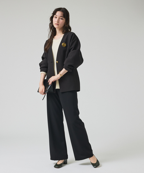 qualite（カリテ）の「【一部店舗限定】ストレッチツイルレギンスパンツ/秋服/冬服/オフィスカジュアル（その他パンツ・レディース・モカ/ブラック・36/38）」の7枚目の写真