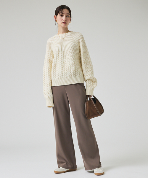 qualite（カリテ）の「【一部店舗限定】ストレッチツイルレギンスパンツ/秋服/冬服/オフィスカジュアル（その他パンツ・レディース・モカ/ブラック・36/38）」の17枚目の写真