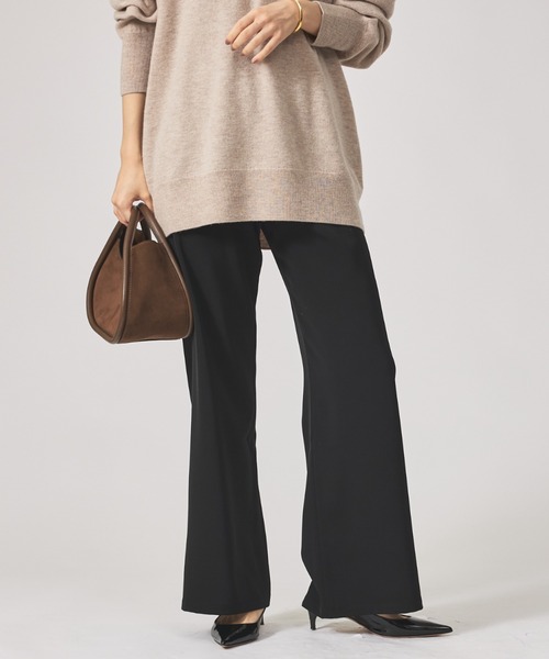 qualite（カリテ）の「【一部店舗限定】ストレッチツイルレギンスパンツ/秋服/冬服/オフィスカジュアル（その他パンツ・レディース・モカ/ブラック・36/38）」の2枚目の写真