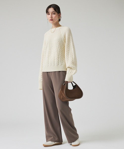 qualite（カリテ）の「【一部店舗限定】ストレッチツイルレギンスパンツ/秋服/冬服/オフィスカジュアル（その他パンツ・レディース・モカ/ブラック・36/38）」の21枚目の写真