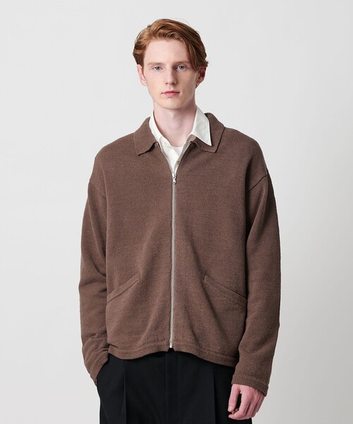 BEAUTY&YOUTH UNITED ARROWS（ビューティーアンドユースユナイテッドアローズ）の「スラビー ポロニット ジャケット（カーディガン/ボレロ・メンズ・モカ/ブラック・S/XL/M/L）」の3枚目の写真