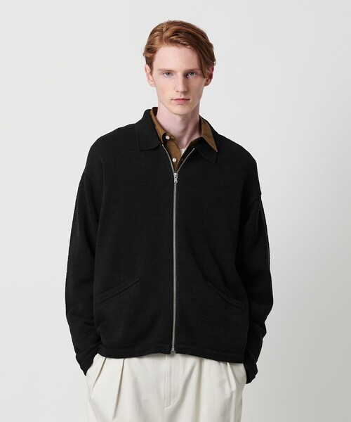 BEAUTY&YOUTH UNITED ARROWS（ビューティーアンドユースユナイテッドアローズ）の「スラビー ポロニット ジャケット（カーディガン/ボレロ・メンズ・モカ/ブラック・S/XL/M/L）」の5枚目の写真