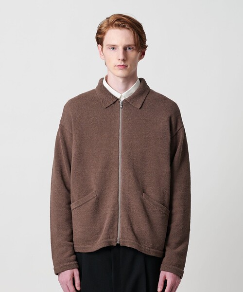 BEAUTY&YOUTH UNITED ARROWS（ビューティーアンドユースユナイテッドアローズ）の「スラビー ポロニット ジャケット（カーディガン/ボレロ・メンズ・モカ/ブラック・S/XL/M/L）」の6枚目の写真