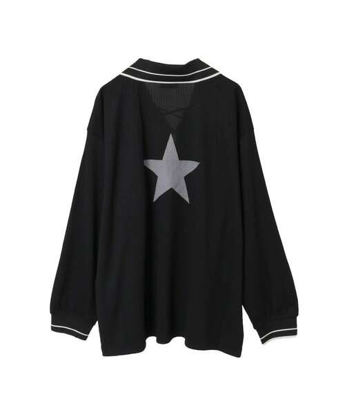 CONVERSE TOKYO（コンバーストウキョウ）の「LACE-UP COLLAR SOCCER LONGSLEEVE TEE（Tシャツ/カットソー・レディース・ホワイト/ブラック・SMALL/MEDIUM）」の14枚目の写真