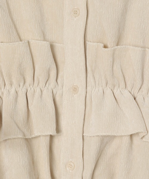 3.3 Field Trip (3.3フィールドトリップ)の「3.3 Field Trip/コーデュロイフリルブラウス(シャツ/ブラウス・レディース・チャコール/アイボリー/ブルー・FREE)」の10枚目の写真