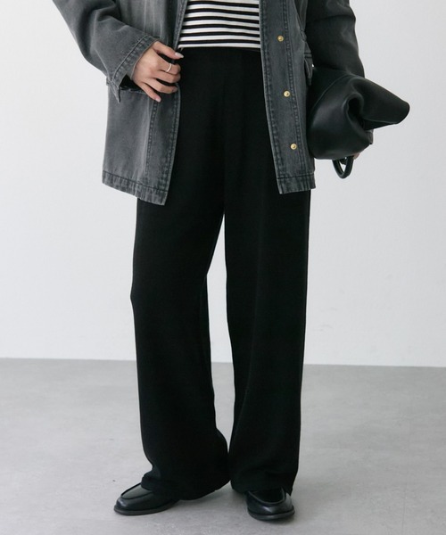 PUAL CE CIN（ピュアルセシン）の「【セットアップ対応】ニットパンツ（その他パンツ・レディース・ブラック/グレー・FREE）」の7枚目の写真