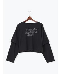 Te chichi TERRASSE | フェイクレイヤードプリントTシャツ(Tシャツ/カットソー)