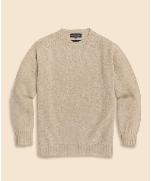 BROOKS BROTHERS(ブルックスブラザーズ)の「シェットランドウール クルーネックセーター(ニット/セーター・メンズ・パープル/ネイビー/ブラウン/バーガンディー/グレー/ベージュ・LARGE/MEDIUM/SMALL)」の4枚目の写真