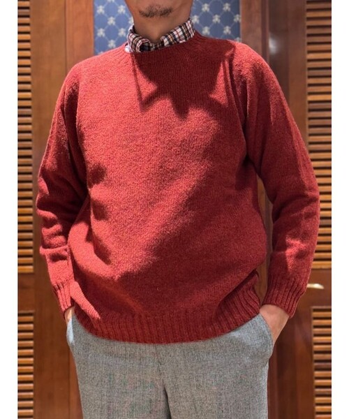BROOKS BROTHERS(ブルックスブラザーズ)の「シェットランドウール クルーネックセーター(ニット/セーター・メンズ・パープル/ネイビー/ブラウン/バーガンディー/グレー/ベージュ・LARGE/MEDIUM/SMALL)」の6枚目の写真
