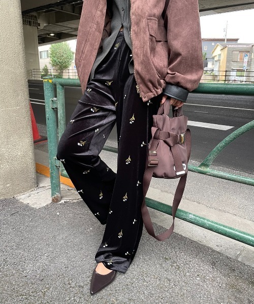 AIC.（エーアイシー）の「刺繍ベロアイージーパンツ（その他パンツ・レディース・ブラウン/ブラック・FREE）」の20枚目の写真