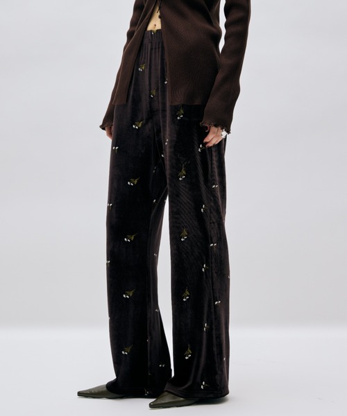 AIC.（エーアイシー）の「刺繍ベロアイージーパンツ（その他パンツ・レディース・ブラウン/ブラック・FREE）」の6枚目の写真