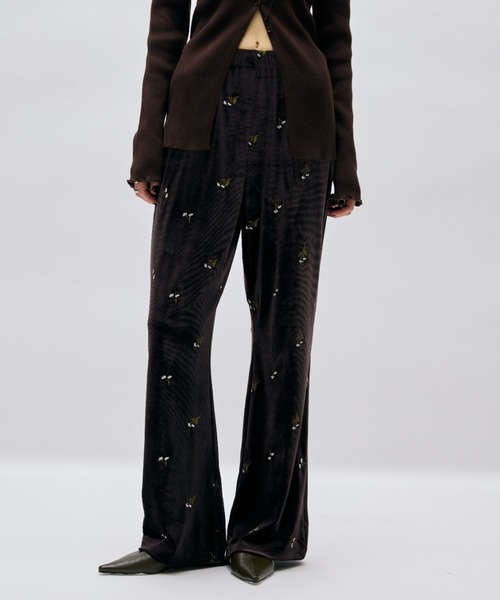 AIC.（エーアイシー）の「刺繍ベロアイージーパンツ（その他パンツ・レディース・ブラウン/ブラック・FREE）」の5枚目の写真