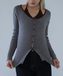 layered rib knit top