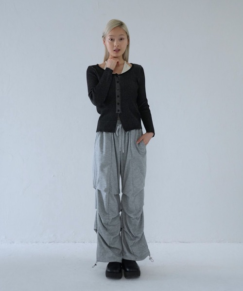 Uenui（ウニュイ）の「layered rib knit top（ニット/セーター・レディース・ブルー/グレー/ブラック・FREE）」の22枚目の写真