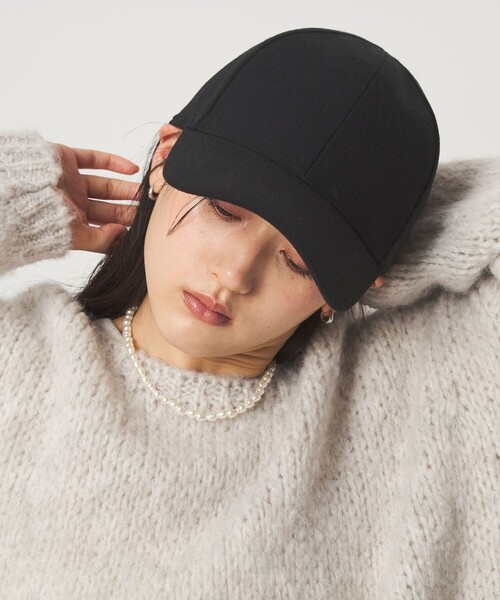 green label relaxing（グリーンレーベルリラクシング）の「起毛ピーチ バイザー キャップ / 帽子 UVカット（キャップ・レディース・ライトグレー/ブラック/ネイビー/モカ・FREE）」の7枚目の写真