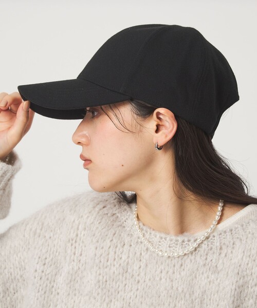 green label relaxing（グリーンレーベルリラクシング）の「起毛ピーチ バイザー キャップ / 帽子 UVカット（キャップ・レディース・ライトグレー/ブラック/ネイビー/モカ・FREE）」の8枚目の写真