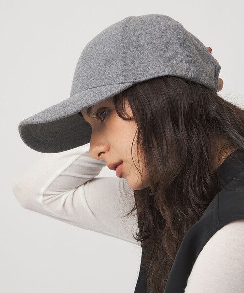 green label relaxing（グリーンレーベルリラクシング）の「起毛ピーチ バイザー キャップ / 帽子 UVカット（キャップ・レディース・ライトグレー/ブラック/ネイビー/モカ・FREE）」の10枚目の写真