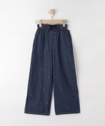 SHOO・LA・RUE | 【130-150cm】刺繍使いワイドデニムパンツ(デニムパンツ)