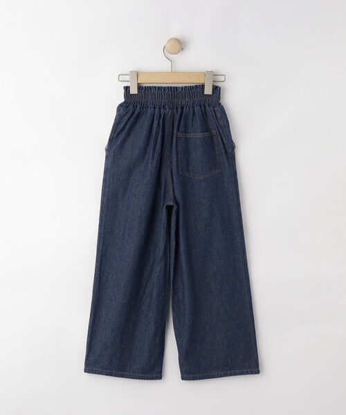 SHOO・LA・RUE(シューラルー)の「【130-150cm】刺繍使いワイドデニムパンツ(デニムパンツ・キッズ・サックスブルー/ネイビー・15 /14/13)」の4枚目の写真