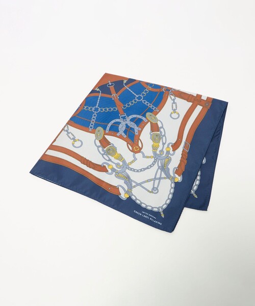 green label relaxing(グリーンレーベルリラクシング)の「GLR スクエア ラージ スカーフ(バンダナ/スカーフ・メンズ・ネイビー/ダークブラウン/コバルトブルー/その他2/ブラック/その他1・FREE)」の5枚目の写真