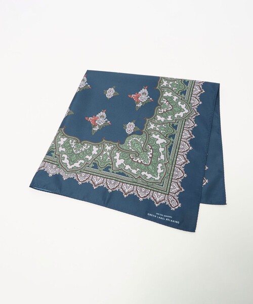 green label relaxing(グリーンレーベルリラクシング)の「GLR スクエア ラージ スカーフ(バンダナ/スカーフ・メンズ・ネイビー/ダークブラウン/コバルトブルー/その他2/ブラック/その他1・FREE)」の6枚目の写真