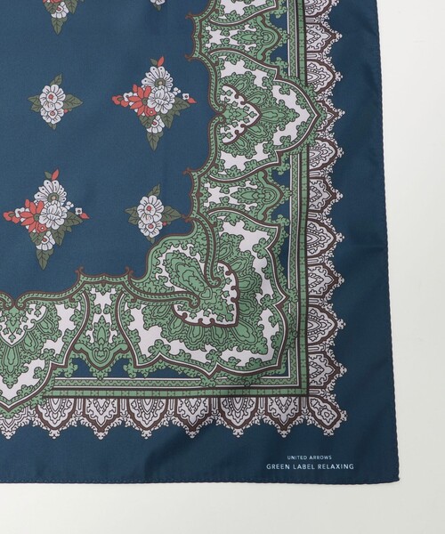 green label relaxing(グリーンレーベルリラクシング)の「GLR スクエア ラージ スカーフ(バンダナ/スカーフ・メンズ・ネイビー/ダークブラウン/コバルトブルー/その他2/ブラック/その他1・FREE)」の8枚目の写真