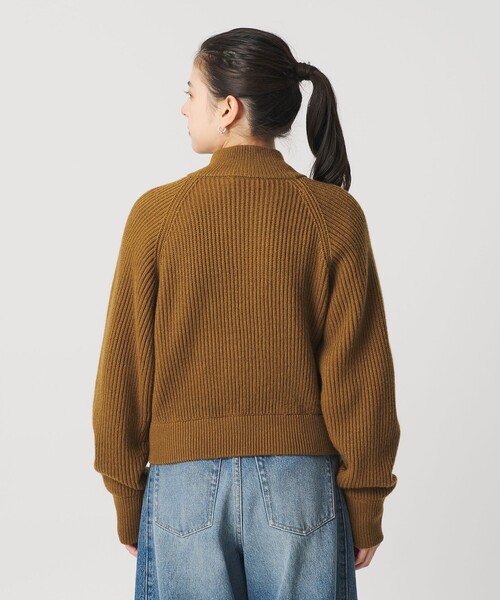 BEAUTY&YOUTH UNITED ARROWS（ビューティーアンドユースユナイテッドアローズ）の「ウールブレンドアゼ ジップショートカーディガン（カーディガン/ボレロ・レディース・ブラウン系/オフホワイト・FREE）」の11枚目の写真