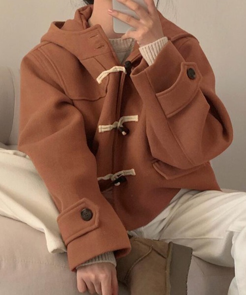 セール】ダッフルコート風ショートジャケット（ダッフルコート