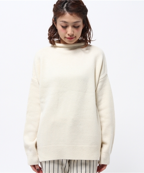 mystic（ミスティック）の「【mystic】ハイネックニット（ニット/セーター・レディース・グレー/オフホワイト/ブラック/ブラウン・ﾌﾘ-）」の5枚目の写真