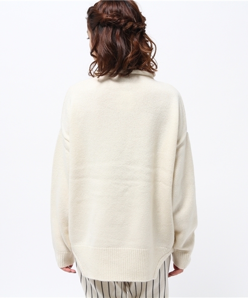 mystic（ミスティック）の「【mystic】ハイネックニット（ニット/セーター・レディース・グレー/オフホワイト/ブラック/ブラウン・ﾌﾘ-）」の7枚目の写真