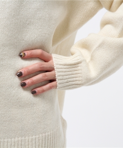 mystic（ミスティック）の「【mystic】ハイネックニット（ニット/セーター・レディース・グレー/オフホワイト/ブラック/ブラウン・ﾌﾘ-）」の9枚目の写真