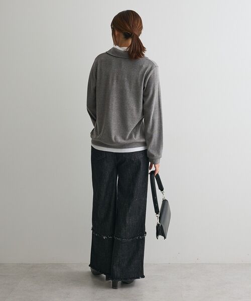CRAFT STANDARD BOUTIQUE(クラフトスタンダードブティック)の「レイヤード風プルオーバー(Tシャツ/カットソー・レディース・ライトブルー/ブラック/チャコールグレー・FREE)」の18枚目の写真