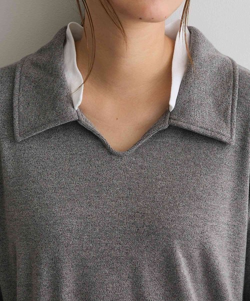 CRAFT STANDARD BOUTIQUE(クラフトスタンダードブティック)の「レイヤード風プルオーバー(Tシャツ/カットソー・レディース・ライトブルー/ブラック/チャコールグレー・FREE)」の19枚目の写真