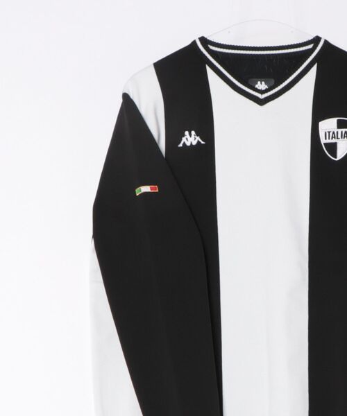 Kappa（カッパ）の「【Kappa/カッパ】ストライプVネックセーター　ゴルフ（ニット/セーター・メンズ・ホワイト/ブラック・XX-LARGE/LARGE/X-LARGE）」の4枚目の写真