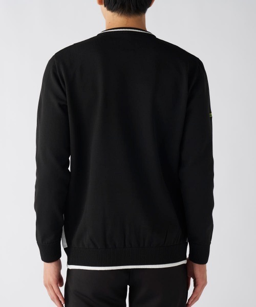 Kappa（カッパ）の「【Kappa/カッパ】ストライプVネックセーター　ゴルフ（ニット/セーター・メンズ・ホワイト/ブラック・XX-LARGE/LARGE/X-LARGE）」の7枚目の写真