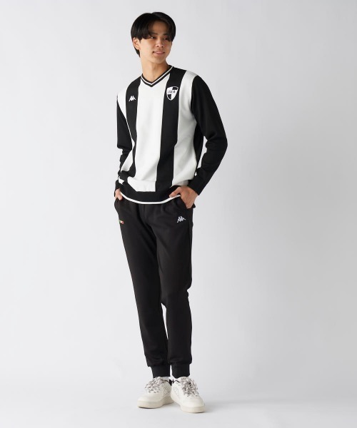 Kappa（カッパ）の「【Kappa/カッパ】ストライプVネックセーター　ゴルフ（ニット/セーター・メンズ・ホワイト/ブラック・XX-LARGE/LARGE/X-LARGE）」の13枚目の写真