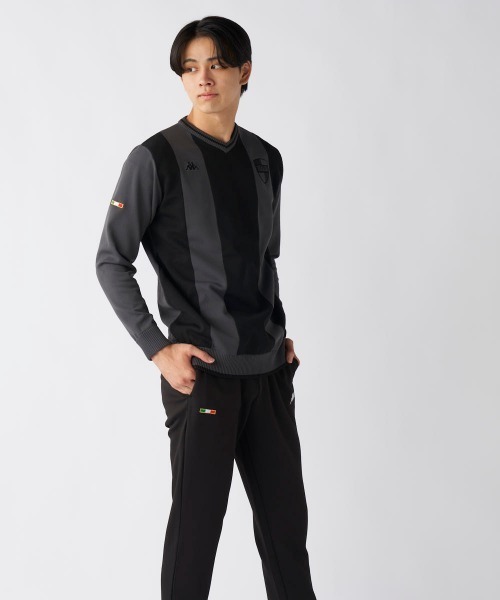 Kappa（カッパ）の「【Kappa/カッパ】ストライプVネックセーター　ゴルフ（ニット/セーター・メンズ・ホワイト/ブラック・XX-LARGE/LARGE/X-LARGE）」の22枚目の写真