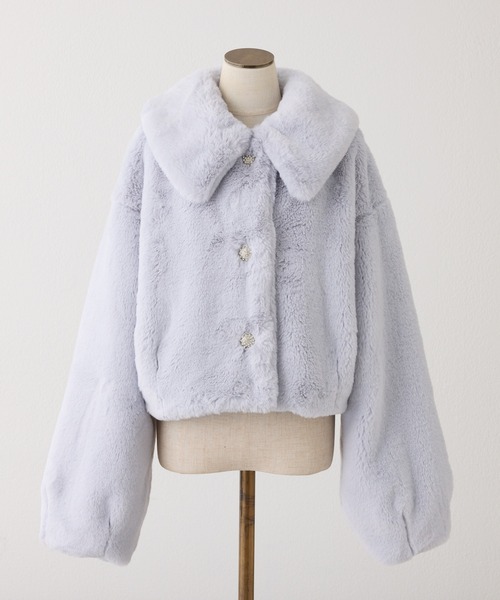 キラキラボタンファーコート（その他アウター）｜one after another