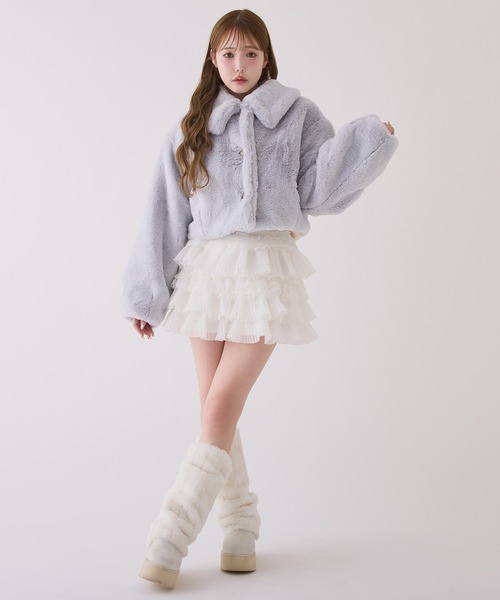 キラキラボタンファーコート（その他アウター）｜one after another