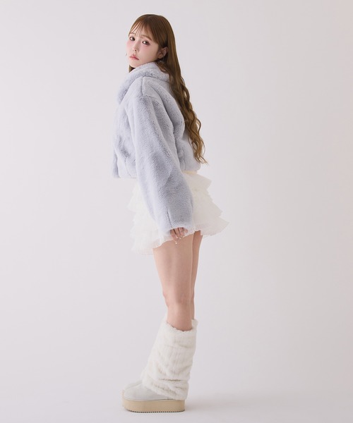 one after another NICE CLAUP(ワンアフターアナザーナイスクラップ)の「キラキラボタンファーコート(その他アウター・レディース・サックスブルー/ブラック/アイボリー・FREE)」の17枚目の写真