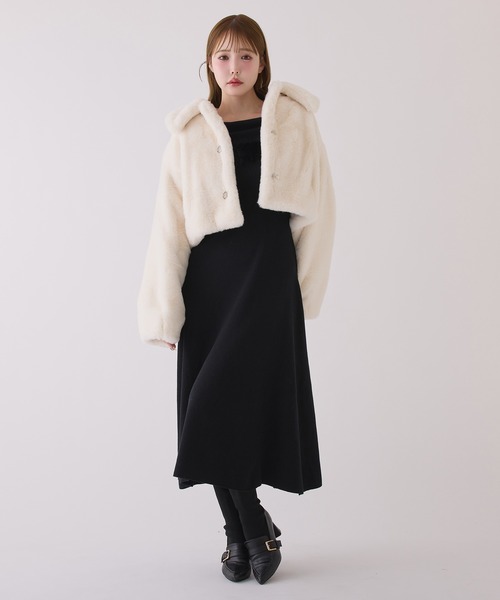 キラキラボタンファーコート（その他アウター）｜one after another