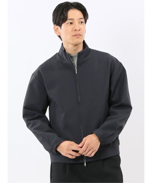 TAKA-Q（タカキュー）の「【ストレッチ ウォッシャブル】タカキュー カットツイル スタンドZIPアウター(セットアップ可能)（セットアップ・メンズ・ブラウン/ネイビー/ブラック・MEDIUM/LARGE/X-LARGE）」の3枚目の写真