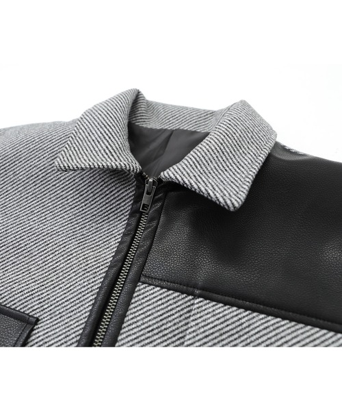 kOhAKU（コハク）の「『異素材切替バックルコート』（ステンカラーコート・レディース・ブラック/グレー・1/2）」の10枚目の写真