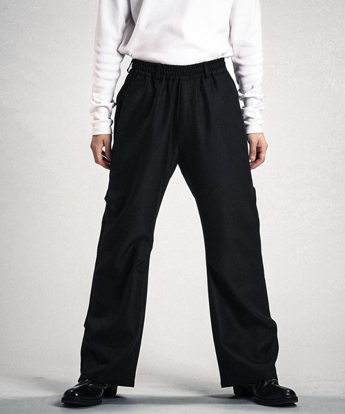 NO ID.（ノーアイディ）の「【NO ID.】Wide-Leg Tuck Trousers / ワイド レッグ タック トラウザーズ（その他パンツ・メンズ・ブラック系その他/その他23/ブラック・2/1）」の22枚目の写真